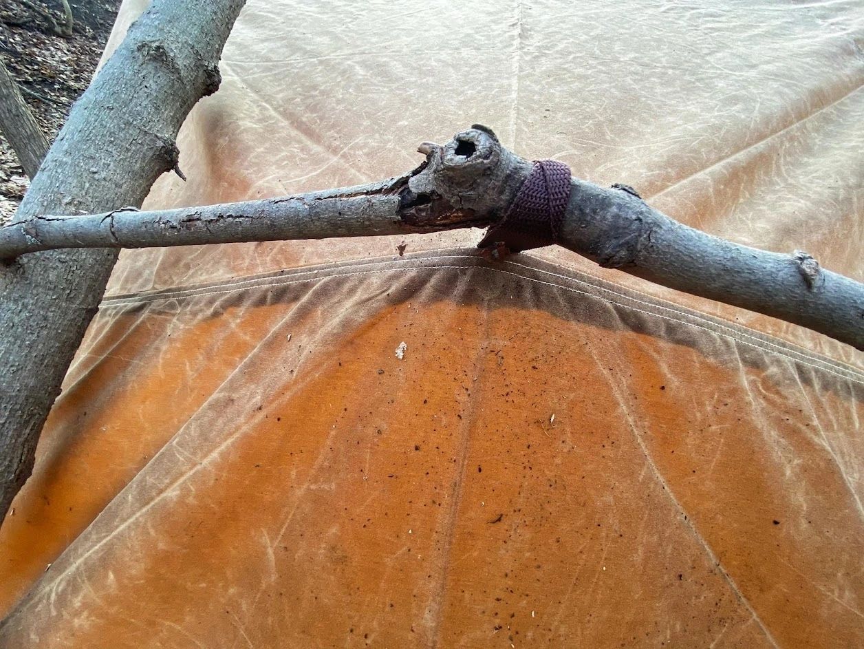 Waxed Canvas 8'x8' Scout Tarp / A Opossum Den Shelter